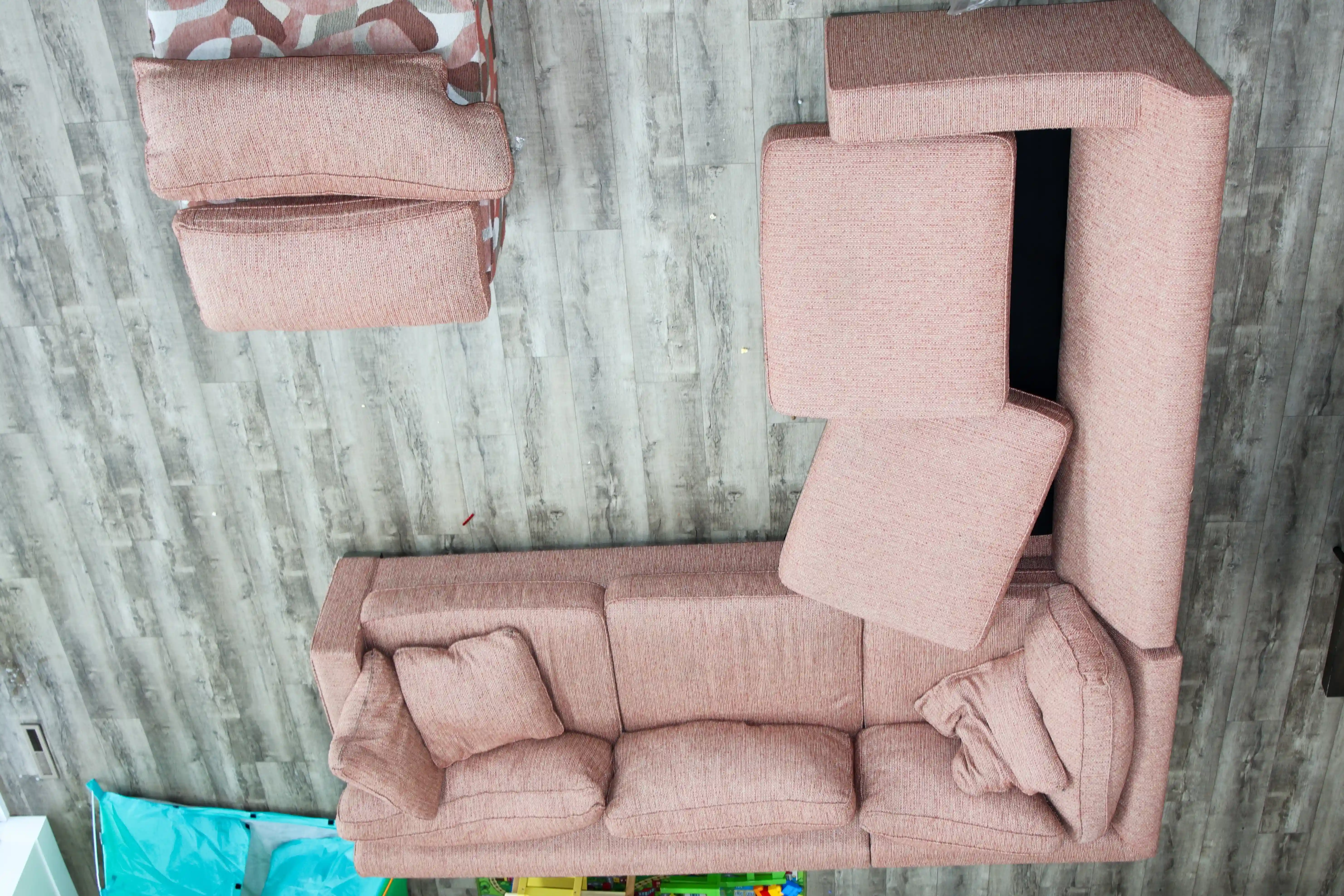 before cleaning living room